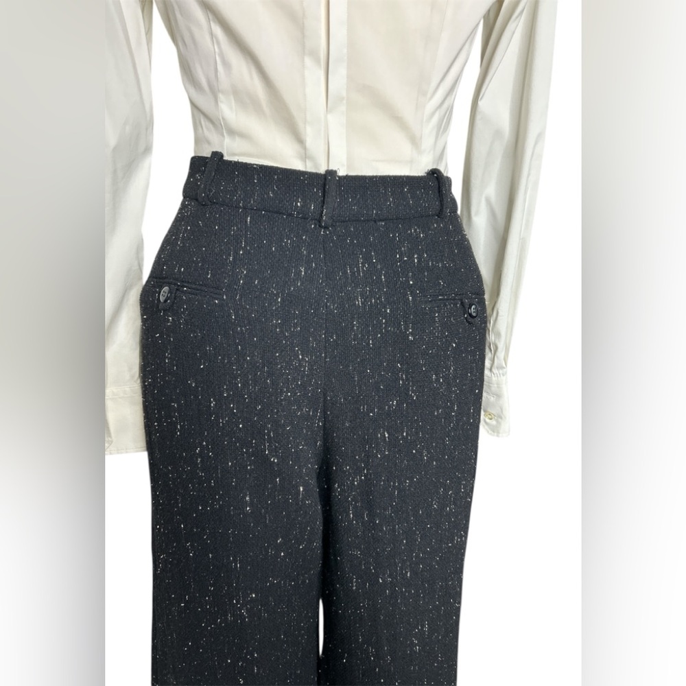 80’s Donna Karan high waisted wool wide leg trousers with matching hat - Picture 7 of 16